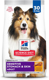 Hill's Pet Nutrition Science Diet Dry Dog Food, Adult, Sensitive Stomach & Skin, Chicken Recipe, 30 lb. Bag