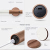 LED USB Wireless Wood Stick Night Light Warm Motion Sensor Wall Lamp